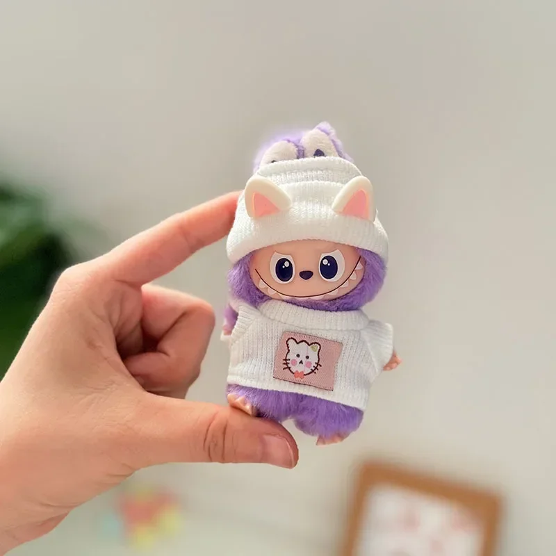 New Doll Clothes Pendant SetV4 LABUBU Bear Hat Love Sweater Set,DIY Doll Accessories, Fun and Cute Baby Clothes, Christmas Gifts - Image 4
