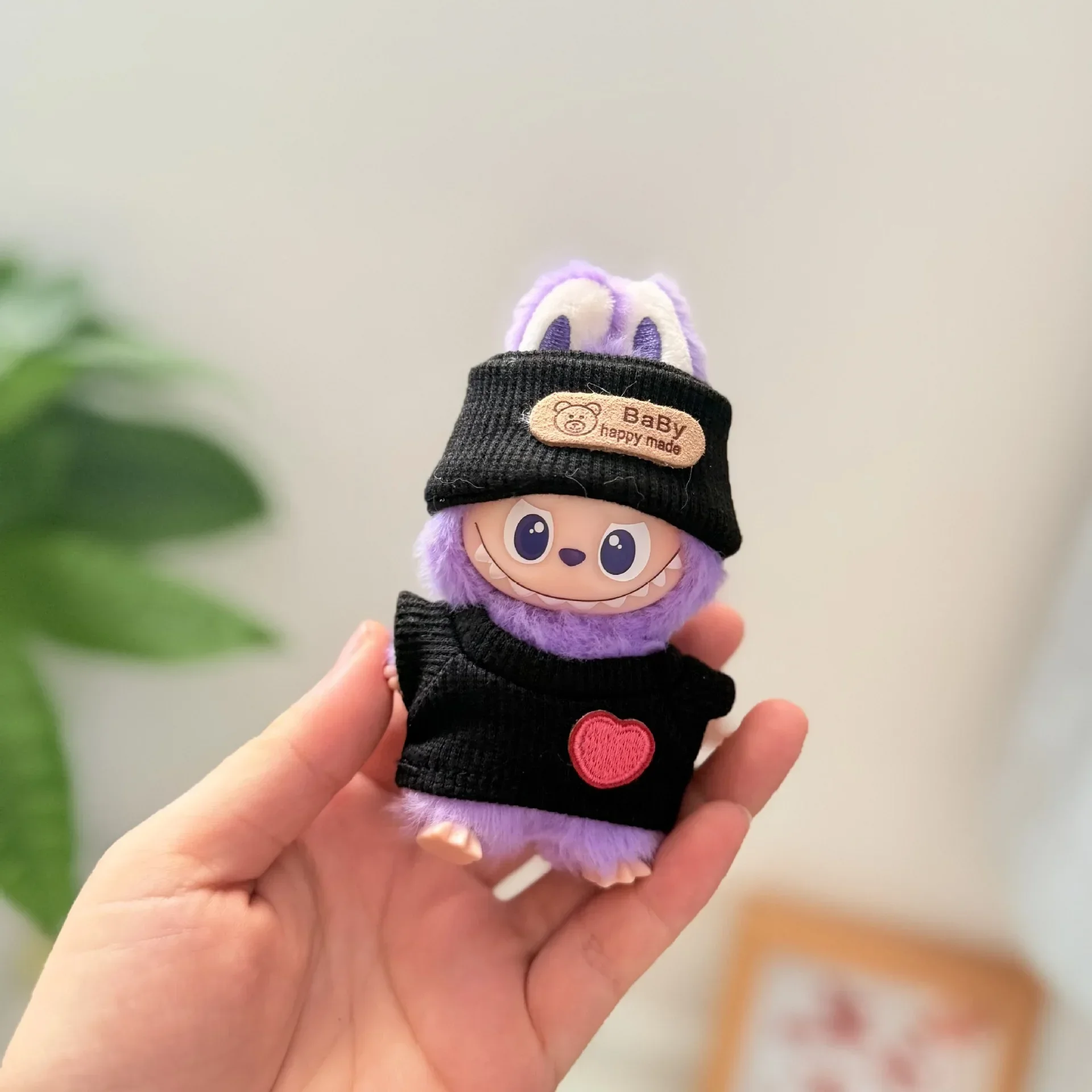 New Doll Clothes Pendant SetV4 LABUBU Bear Hat Love Sweater Set,DIY Doll Accessories, Fun and Cute Baby Clothes, Christmas Gifts - Image 3